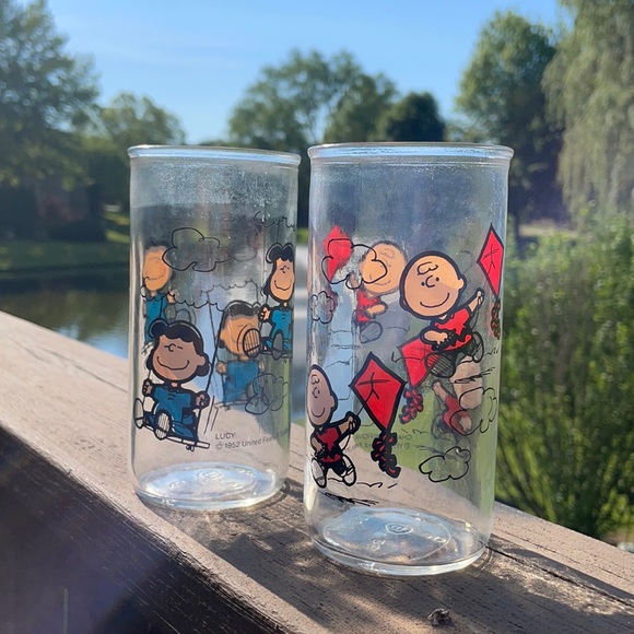 Peanuts Other - Pair of Charlie Brown and Lucy Peanuts Drinkware Glasses
